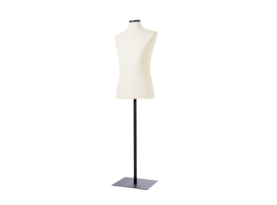 Busto costura/tienda hombre C | Base metálica negra