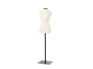 Busto costura/tienda mujer C | Base metálica negra